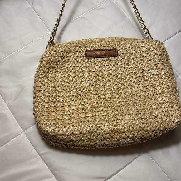 Anne Klein Woven Handbag with Gold Chain - Picture 9 of 9